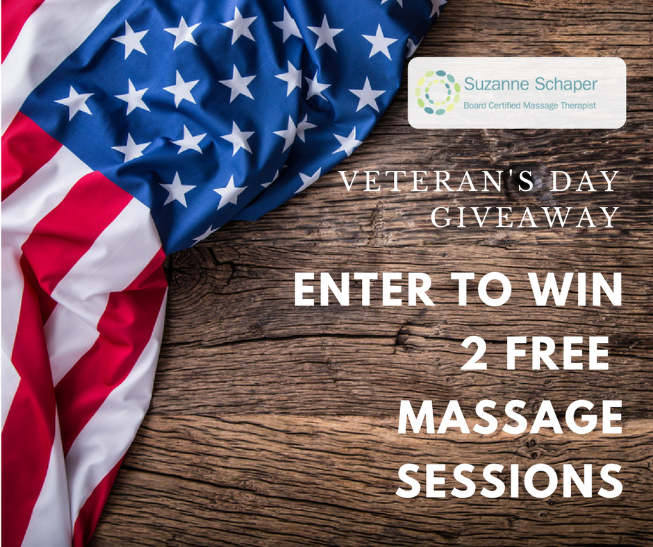 Veteran's Day Giveaway - Win 2 Free Massage Sessions