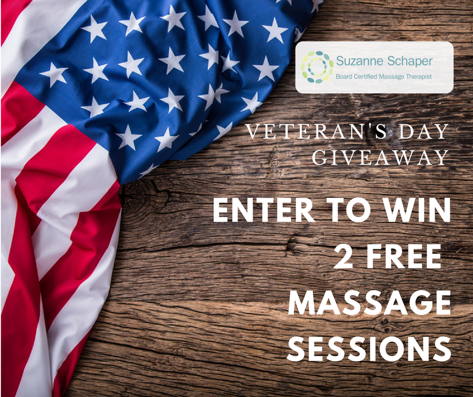Veteran's Day Special Website Veteran's Day Giveaway - Win 2 Free Massage Sessions